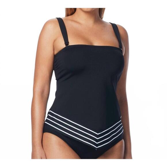 COCO REEF Other - NEW COCO REEF serenity stripe d-cup bandeau scarf underwire tankini top in coc b